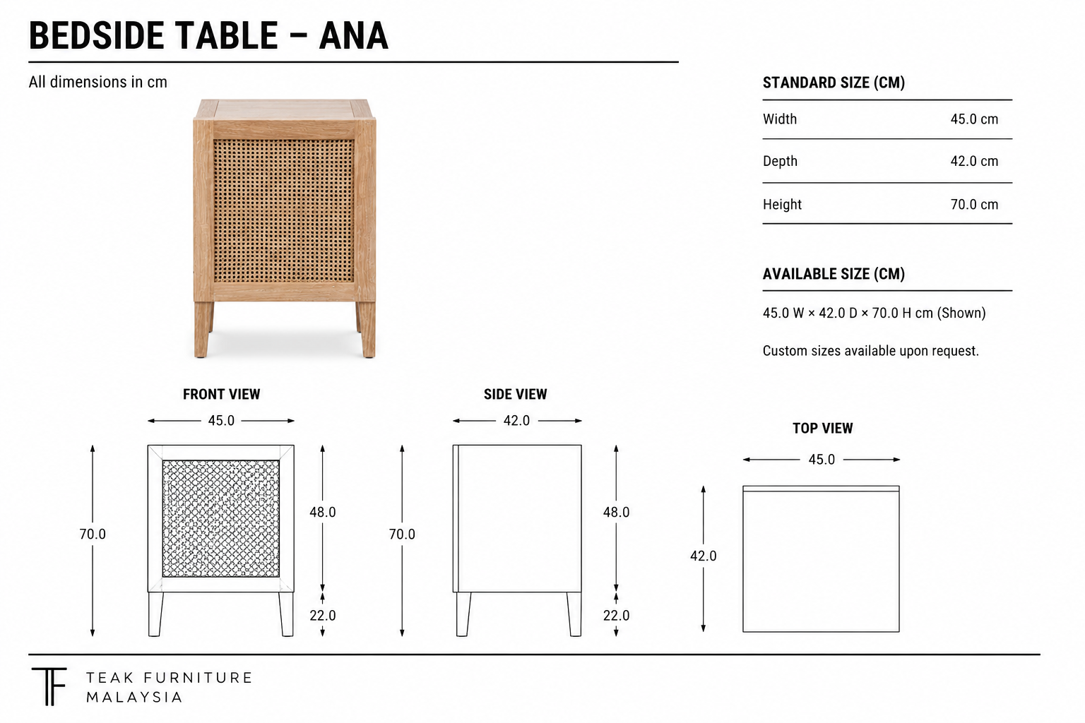 Bedside Table - Ana 4 Bedside Table - Ana - Image 4