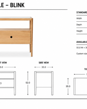 Wooden Bedside Table – Blink
