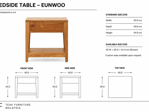 Wooden Bedside Table – Eunwoo