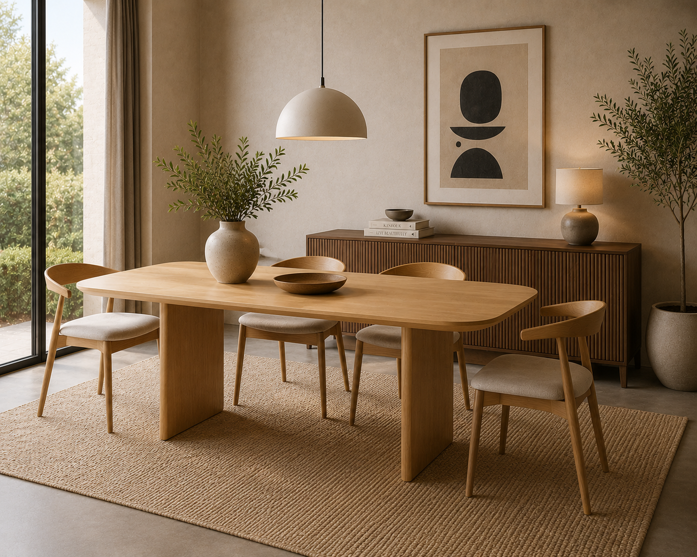Wooden Dining Table - Adiba 4 Wooden Dining Table - Adiba - Image 2