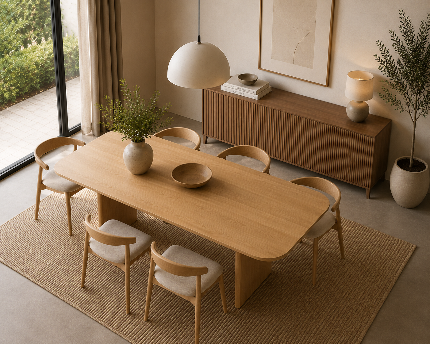 Wooden Dining Table - Adiba 5 Wooden Dining Table - Adiba - Image 3