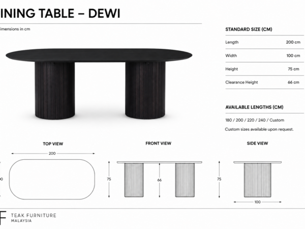 Wooden Dining table – Dewi