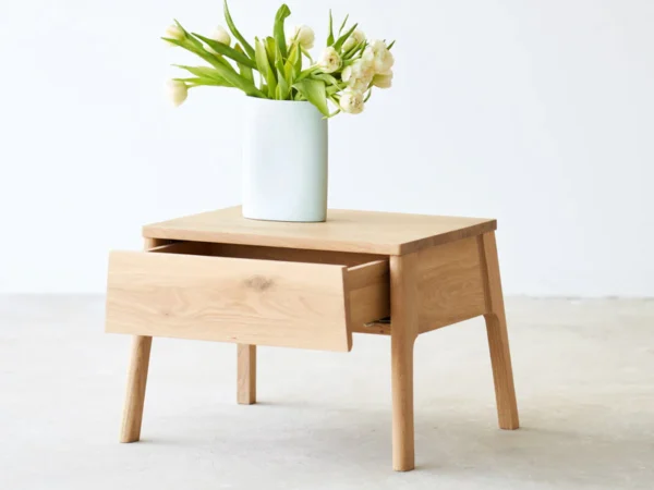 Wooden Bedside Table – Elias