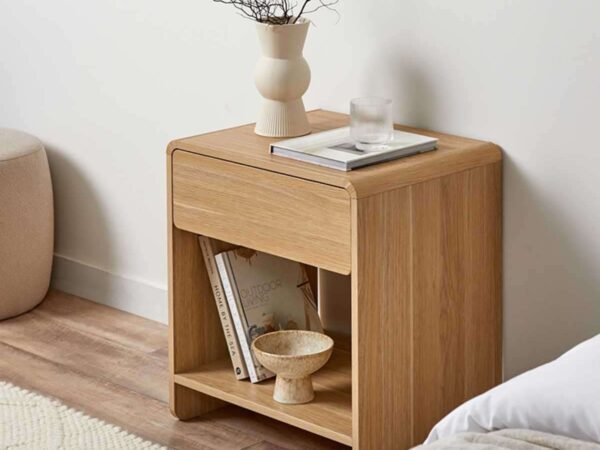 Wooden Bedside Table – Quezada