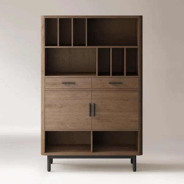 teak bookshelf