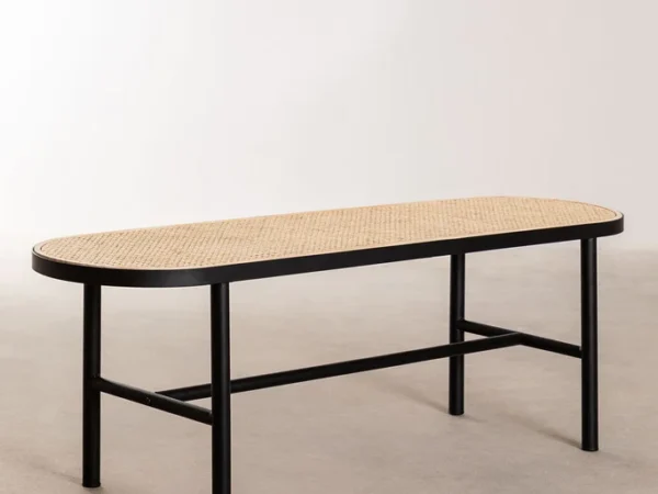 Teak Bench Rattan – Abi