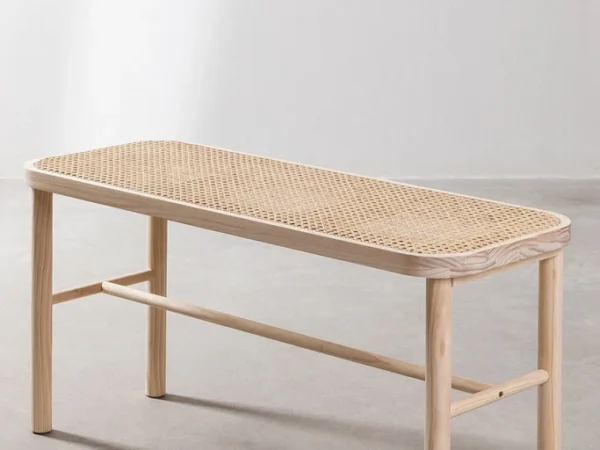 Teak Bench Rattan – Aja