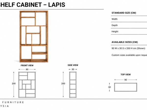 Bookshelf Cabinet – Lapis