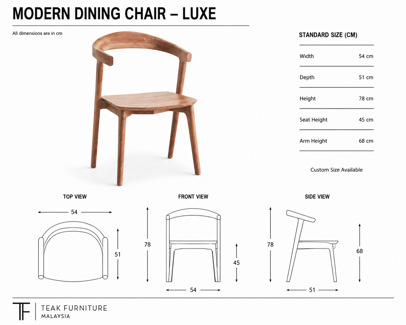 Modern Dining Chair - Luxe 6 Modern Dining Chair - Luxe - Image 4