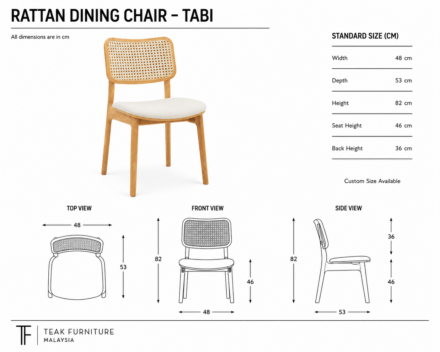 Rattan Dining Chair - Tabi 9 Rattan Dining Chair - Tabi - Image 7
