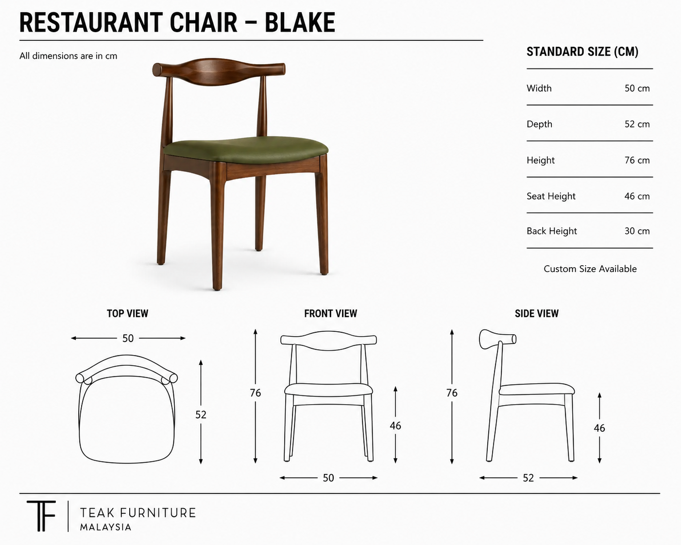 Restaurant Chair - Blake 8 Restaurant Chair - Blake - Image 6