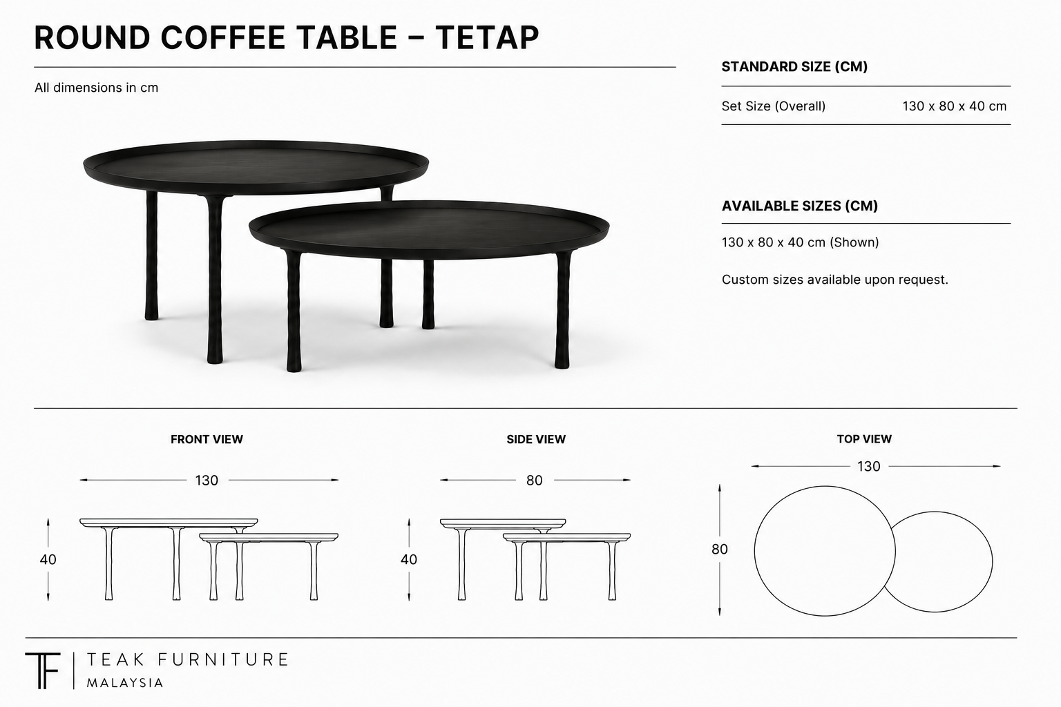 Teak Coffee Table Set - Tetap 7 Teak Coffee Table Set - Tetap - Image 5