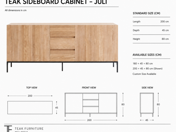 Teak Sideboard Cabinet – Juli