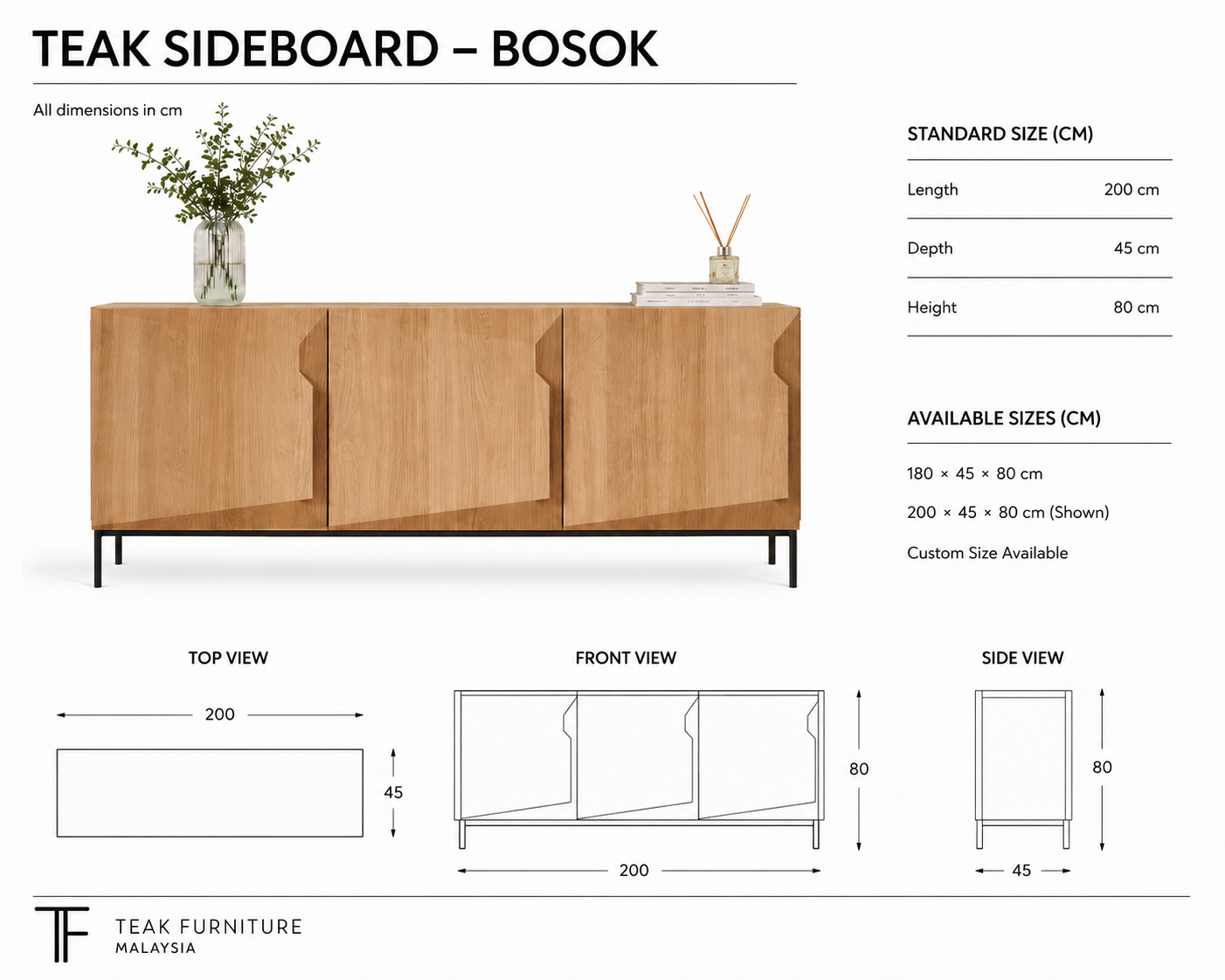 Teak Sideboard - Bosok 6 Teak Sideboard - Bosok - Image 4