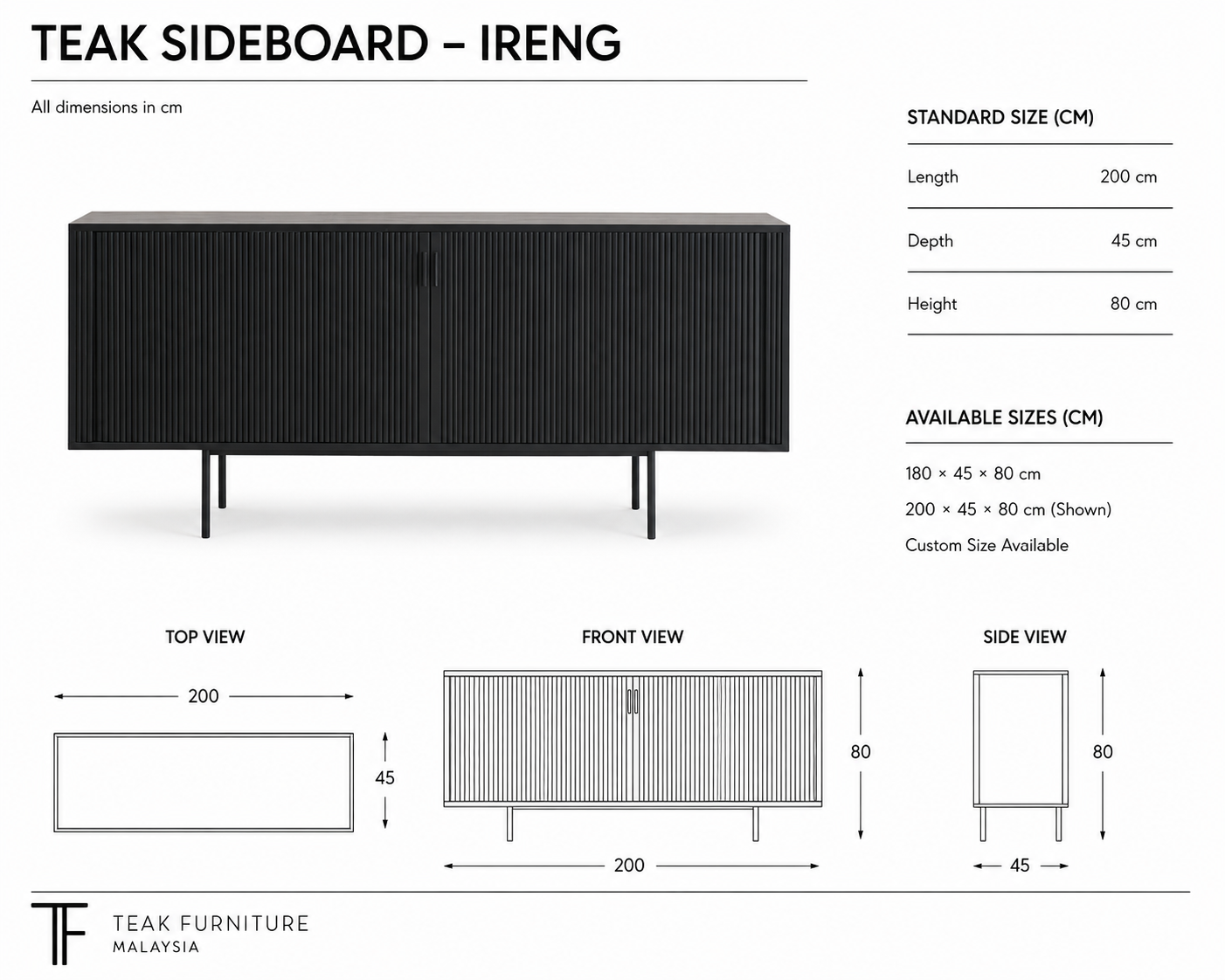 Teak Sideboard - Ireng 8 Teak Sideboard - Ireng - Image 6