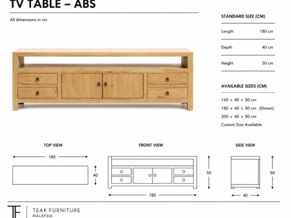 Teak TV Cabinet​ – Abs