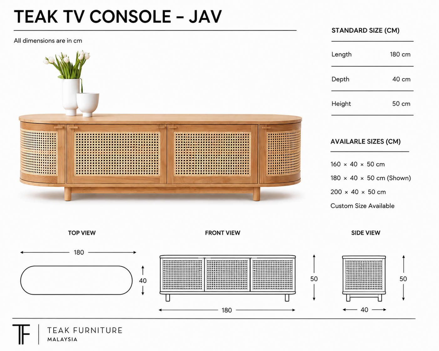 Teak TV console – Jav 9 Teak TV console – Jav - Image 7