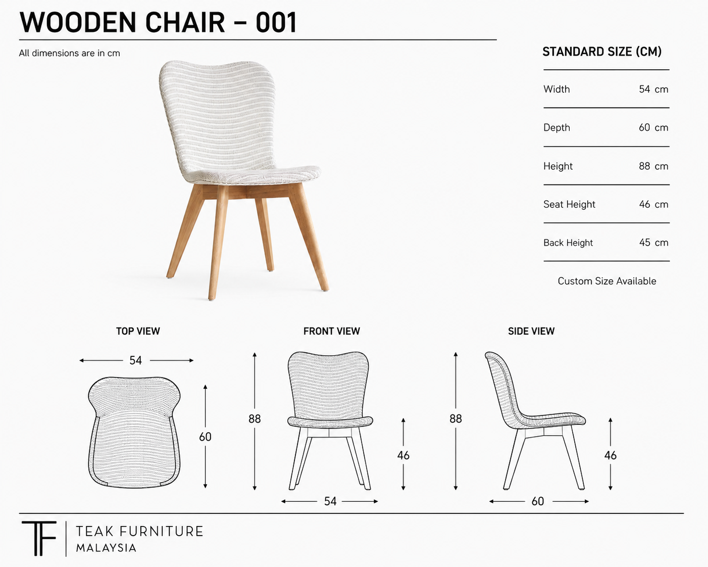 Wooden Chair - 001 7 Wooden Chair - 001 - Image 5