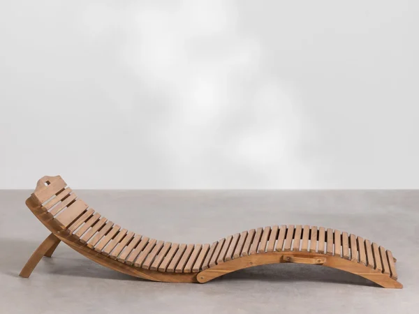 Acacia Wood Foldable Lounger