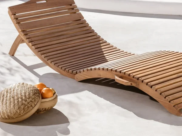 Acacia Wood Foldable Lounger