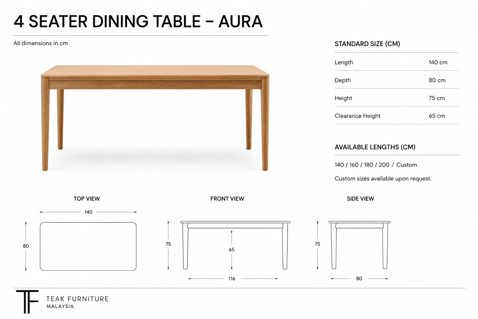 4 Seater Dining Table 8 4 Seater Dining Table - Image 6