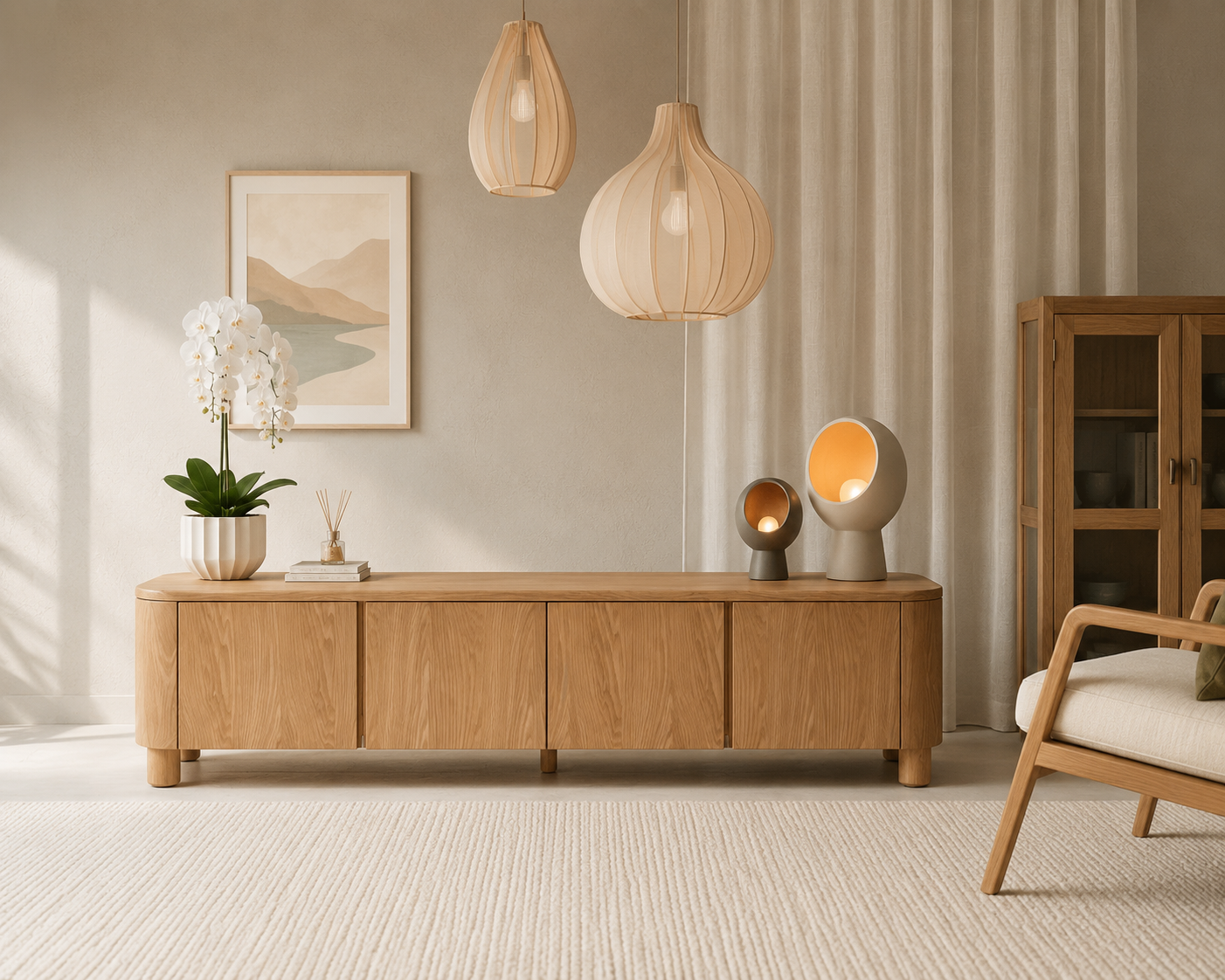 Teak Console - Koppar 3 Teak Console – Koppar
