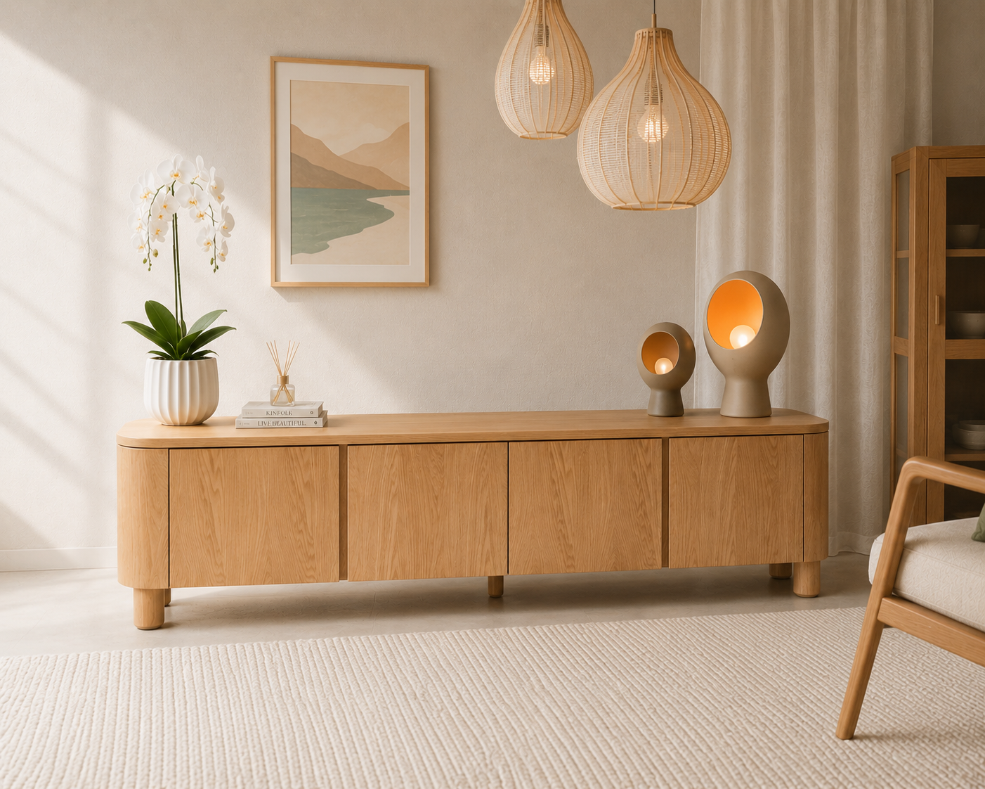 Teak Console - Koppar 4 Teak Console - Koppar - Image 2