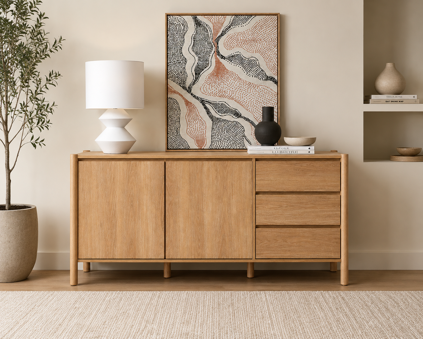 Teak Wood Sideboard – Eva