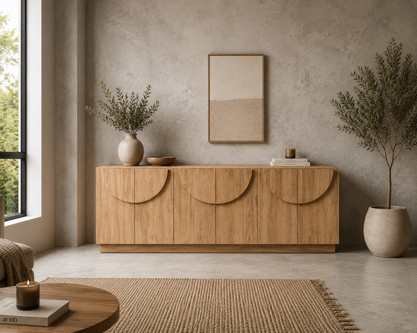 Teak Wood Sideboard - Temis 1 Teak Wood Sideboard - Temis