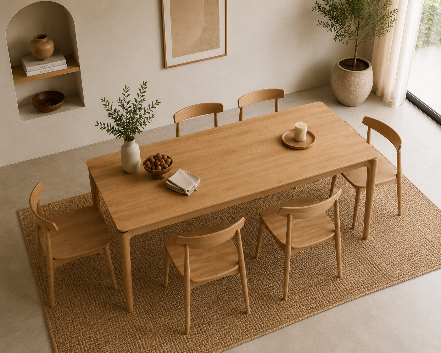 6 Seater Dining Table | Lupin 5 6 Seater Dining Table | Lupin - Image 3