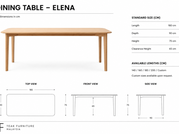Teak Dining Table – Elena