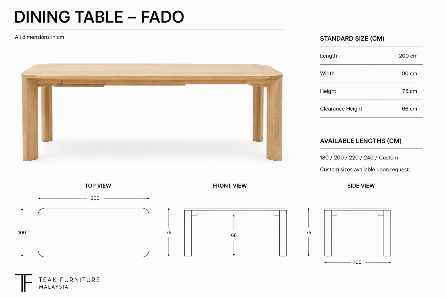 Teakwood Dining Table - Fado 8 Teakwood Dining Table - Fado - Image 6