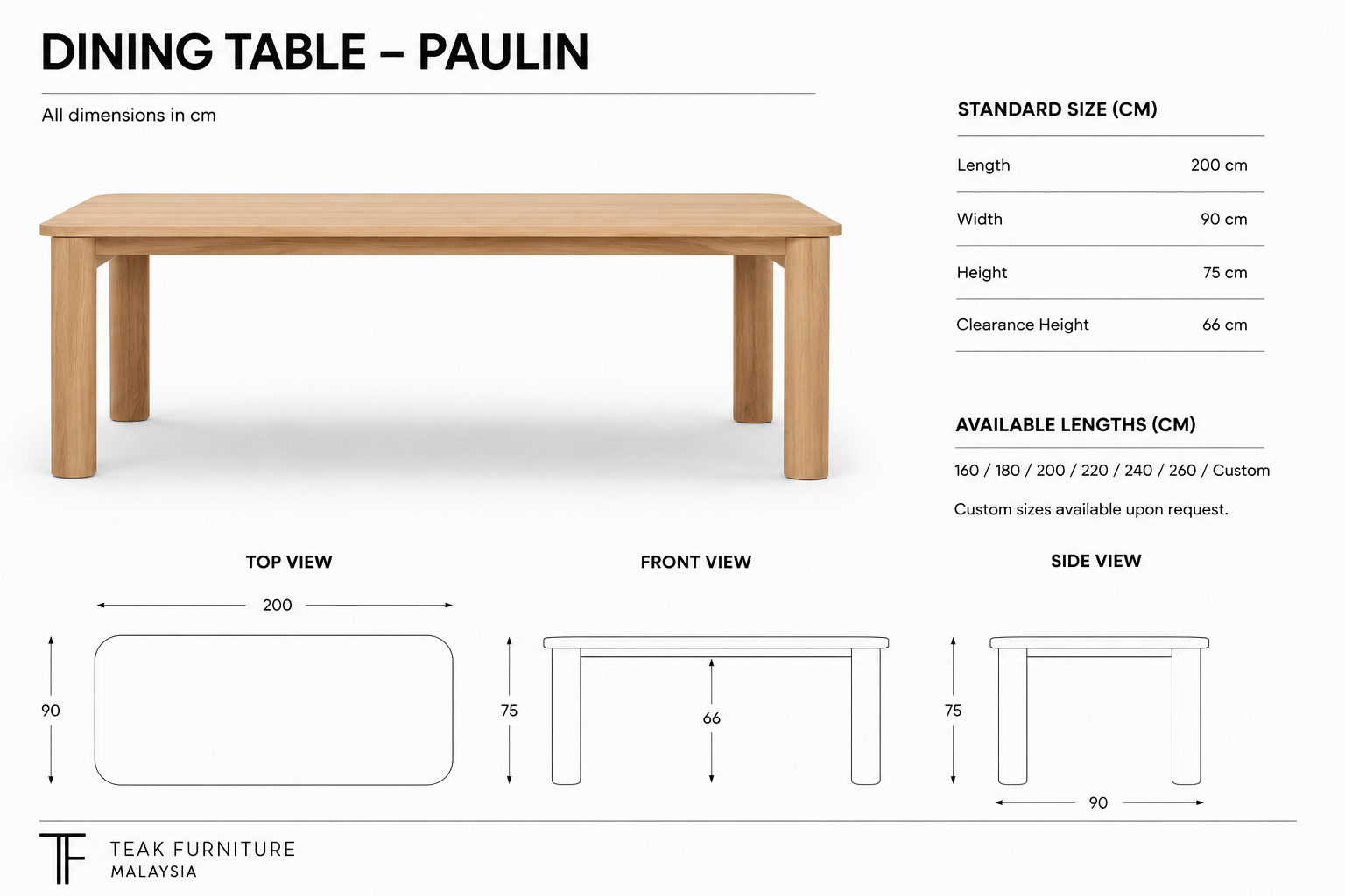 Teak Dining Table - Paulin 8 Teak Dining Table - Paulin - Image 6