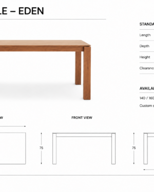 Solid Wood Dining Table​ – Eden