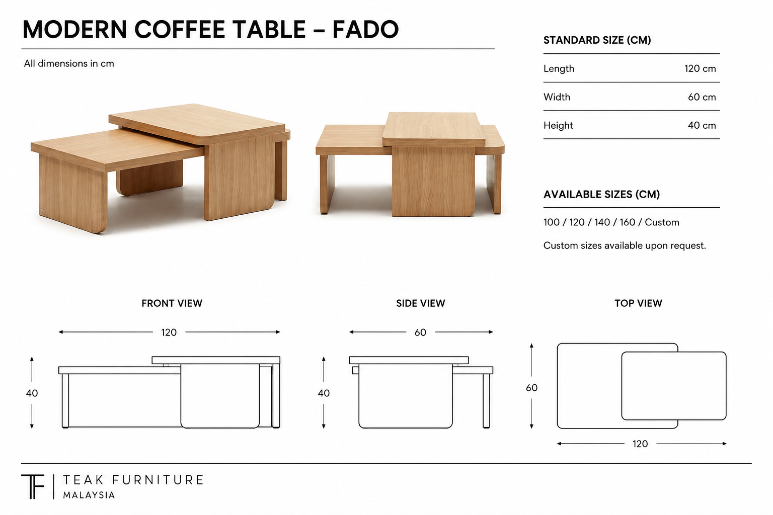Modern Coffee Table - Fado 8 Modern Coffee Table - Fado - Image 6