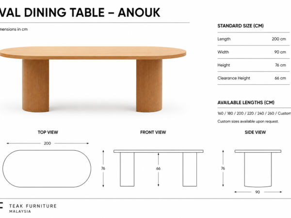 Oval Dining Table – Anouk
