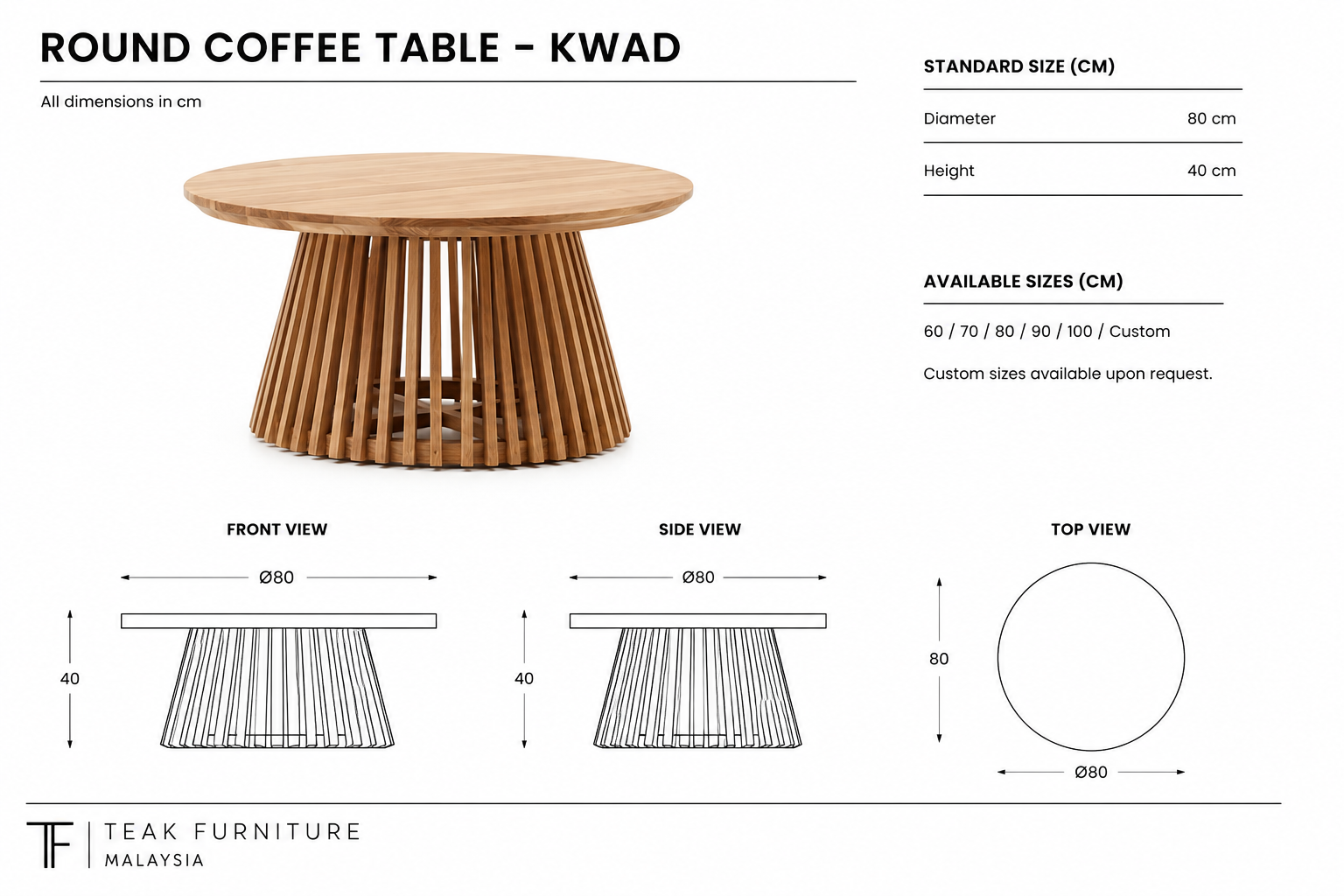 Round Coffee Table - Kwad 7 Round Coffee Table - Kwad - Image 5