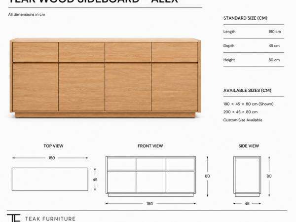 Teak Wood Sideboard – Alex