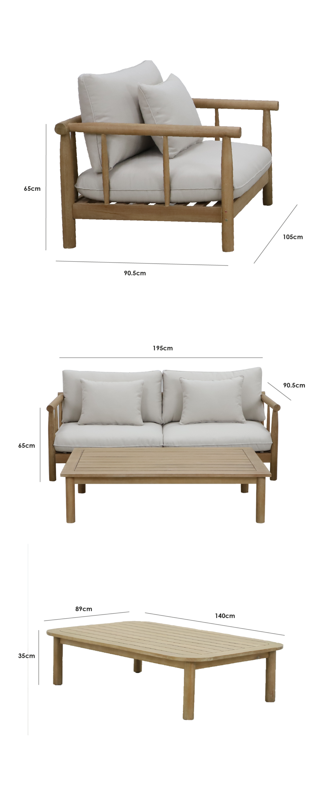 Lavenham Teak Outdoor Sofa Set 9 Lavenham Teak Outdoor Sofa Set - Image 7