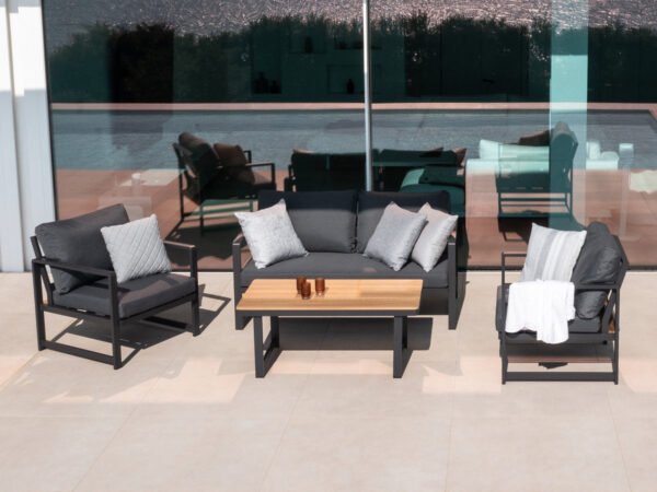 Cordoba 2 Seat Sofa Set with Teak Table