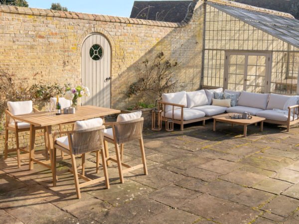 Lavenham Outdoor Corner Sofa Set in Linen