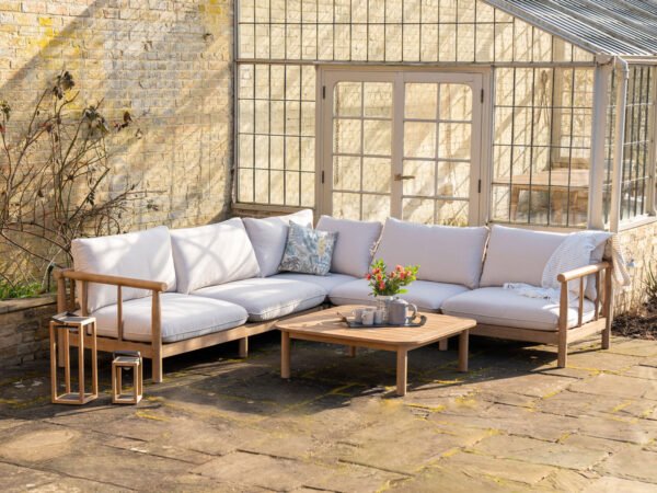 Lavenham Outdoor Corner Sofa Set in Linen