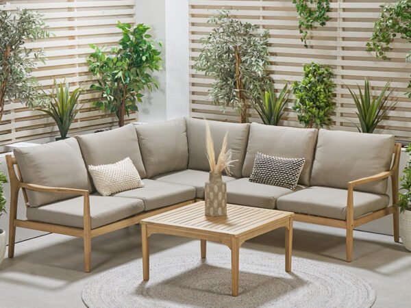 Malta Lounge Corner Set in Natural Taupe