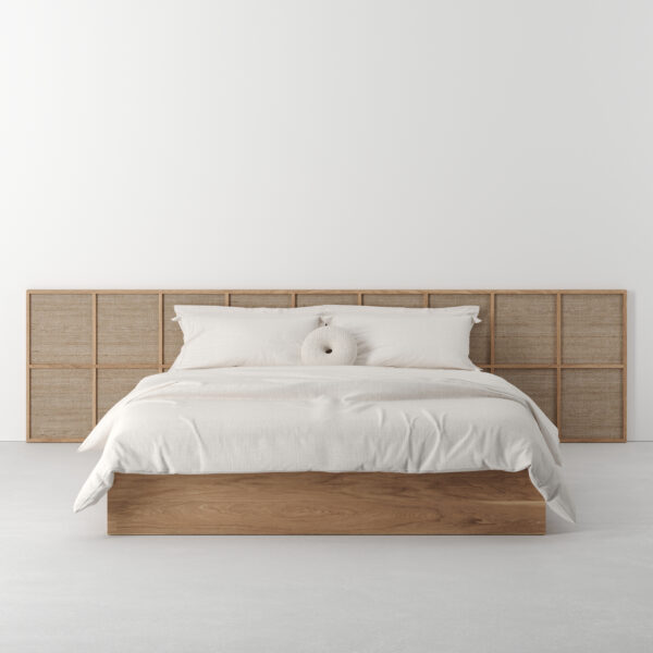 teak rattan bed frame