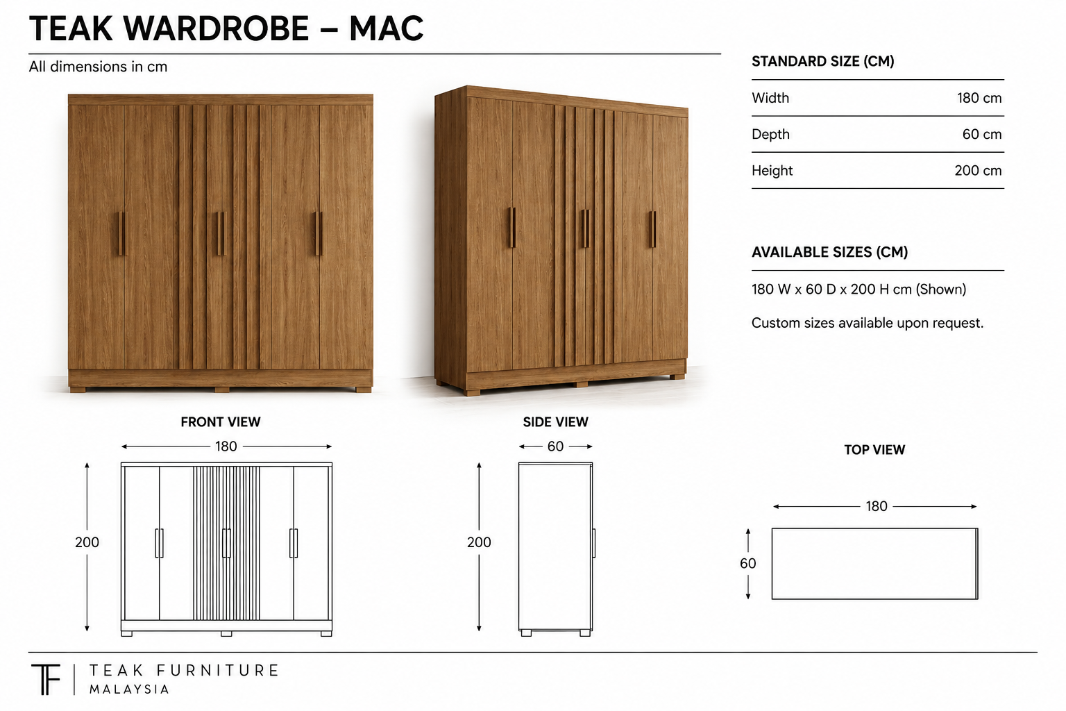 Teak Wardrobe - Mac 5 Teak Wardrobe - Mac - Image 5