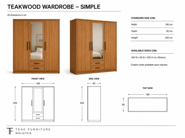 Teakwood Wardrobe – Simple