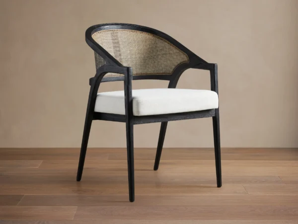 Teakwood Rattan Dining Chair – Flash
