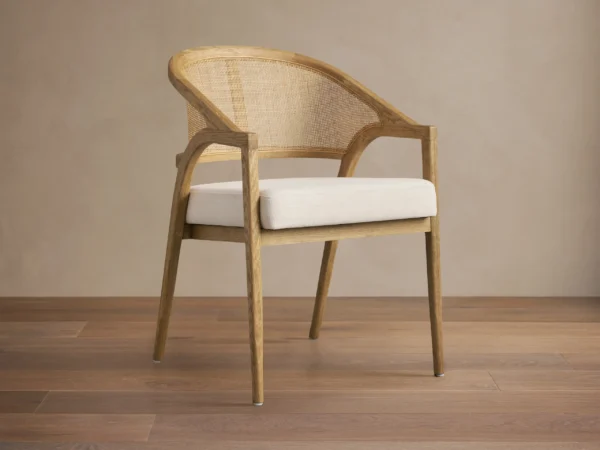 Teakwood Rattan Dining Chair – Flash