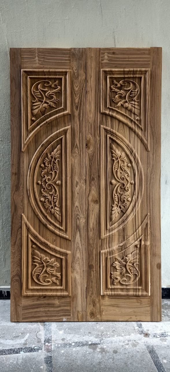 teakwood door carving
