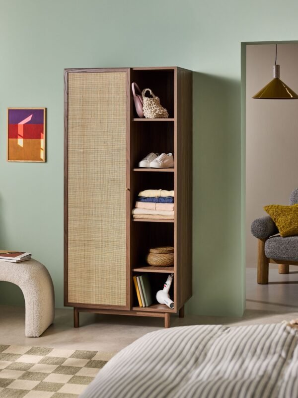 rattan teakwood wardrobe